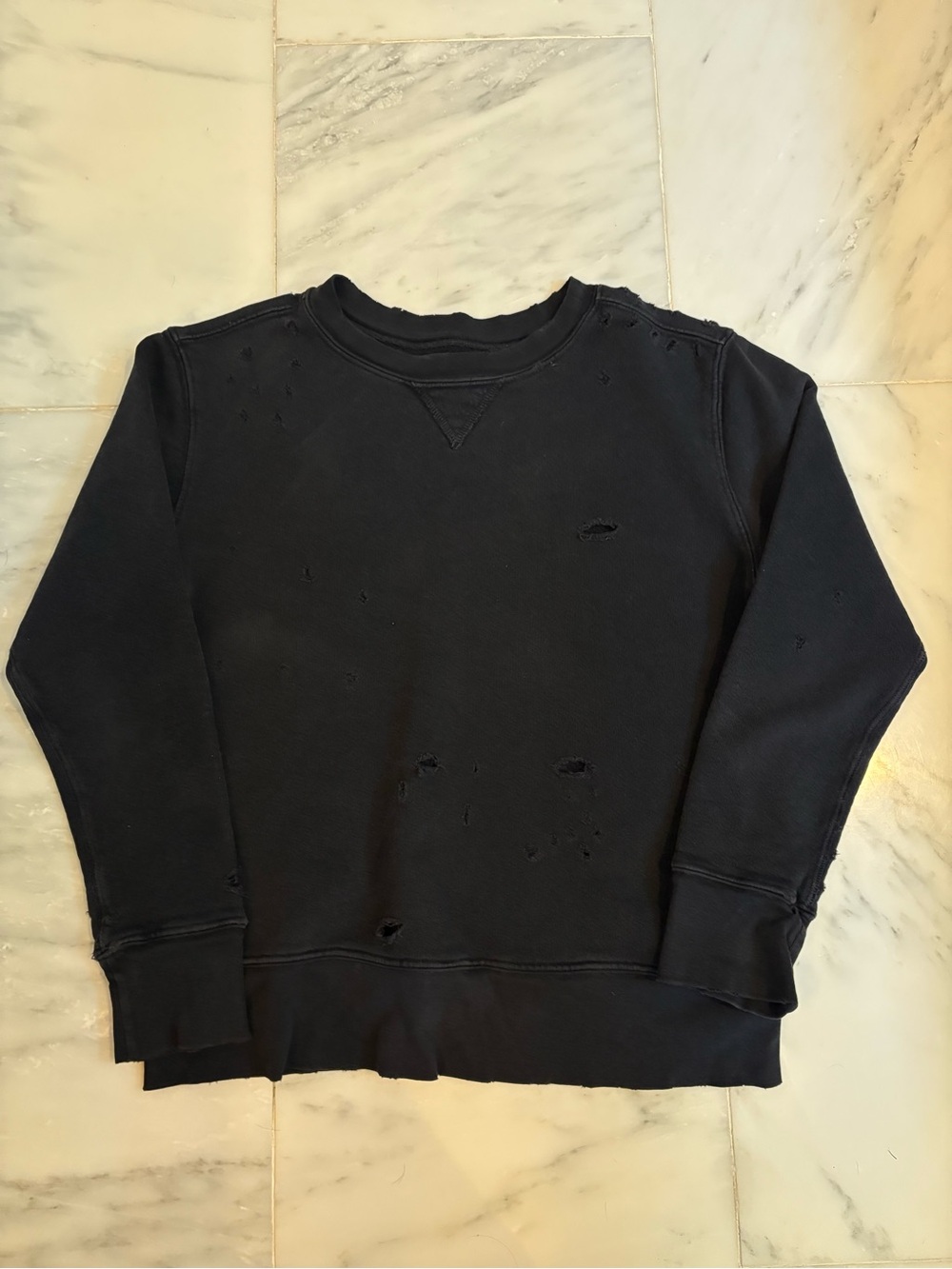 Current/elliot distressed creek sweatshirt